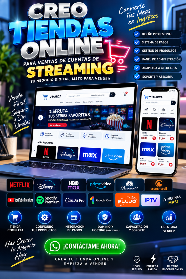 CREO TIENDAS ONLINE A TU GUSTO